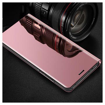 Luksus Mirror View Samsung Galaxy S9+ Flip Cover - Rødguld