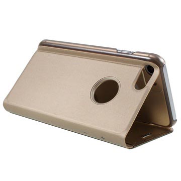Luksus Mirror View iPhone 7/8/SE (2020)/SE (2022) Flip Cover - Guld