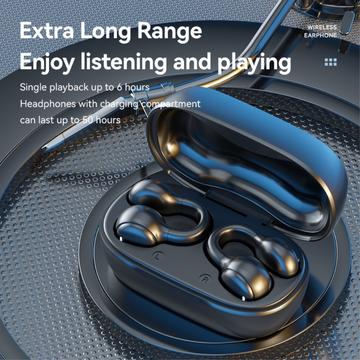 M47 Earclip Bone Conduction Trådløse Hovedtelefoner – Open-Ear, Bluetooth 5.3 - Sort