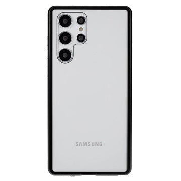 Samsung Galaxy S22 Ultra 5G Magnetisk Cover med Hærdet Glas - Sort