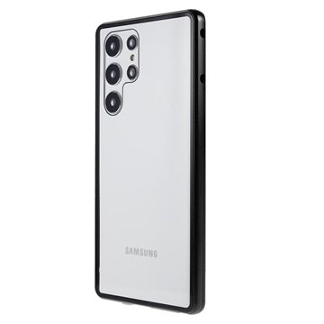 Samsung Galaxy S22 Ultra 5G Magnetisk Cover med Hærdet Glas - Sort