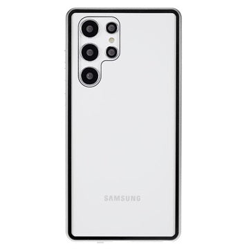 Samsung Galaxy S22 Ultra 5G Magnetisk Cover med Hærdet Glas - Sølv