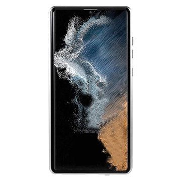 Samsung Galaxy S22 Ultra 5G Magnetisk Cover med Hærdet Glas - Sølv