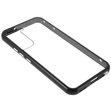 Samsung Galaxy S22 5G Magnetisk Cover med Hærdet Glas - Sort