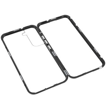 Samsung Galaxy S22 5G Magnetisk Cover med Hærdet Glas - Sort