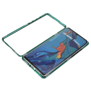 Huawei P30 Pro Magnetisk Cover med Hærdet Glas - Grøn