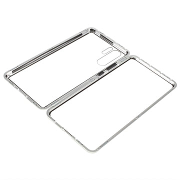 Huawei P30 Pro Magnetisk Cover med Hærdet Glas - Sølv