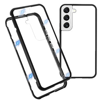 Samsung Galaxy S22+ 5G Magnetisk Cover med Hærdet Glas - Sort