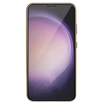 Samsung Galaxy S23 5G Magnetisk Cover med Hærdet Glas - Guld