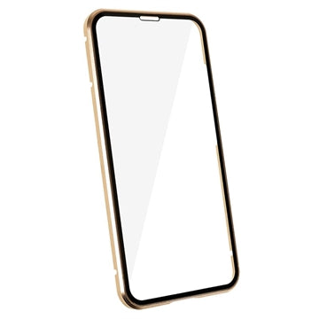 Samsung Galaxy S23 5G Magnetisk Cover med Hærdet Glas - Guld