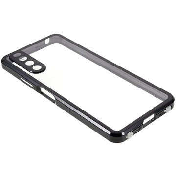 Sony Xperia 10 IV Magnetisk Cover med Hærdet Glas - Sort