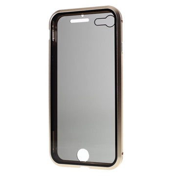 iPhone 7/8/SE (2020)/SE (2022) Magnetisk Cover med Skærmbeskyttelse Hærdet Glas - Guld