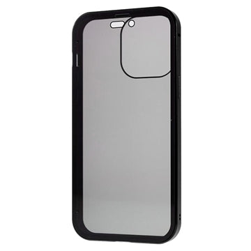 iPhone 16 Pro Magnetisk Cover med Hærdet Glas - Privatliv - Sort