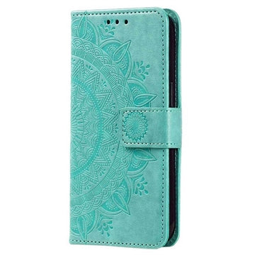 Samsung Galaxy A54 5G Mandala Series Etui med Pung - Grøn