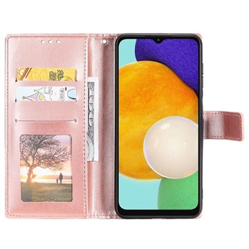 Samsung Galaxy A54 5G Mandala Series Etui med Pung - Rødguld