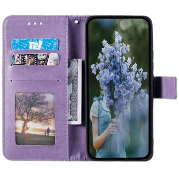 Motorola Edge 50 Fusion/G96 Mandala Series Etui med Pung - Lilla