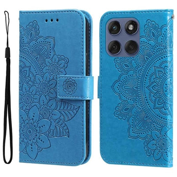 Motorola Edge 60 Fusion Mandala Series Etui med Pung - Blå