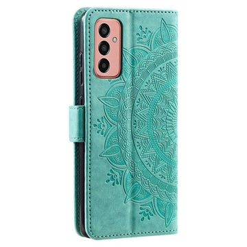 Samsung Galaxy A14/A14 5G Mandala Series Etui med Pung - Grøn