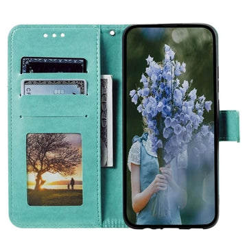 Samsung Galaxy A14/A14 5G Mandala Series Etui med Pung - Grøn