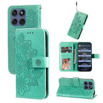 Motorola Edge 60 Fusion Mandala Series Etui med Pung - Grøn