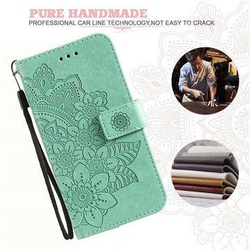 Motorola Edge 60 Fusion Mandala Series Etui med Pung - Grøn