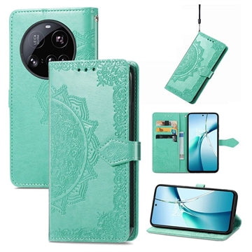 Xiaomi 15 Ultra Mandala Series Etui med Pung - Grøn