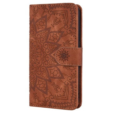 Mandala Series Samsung Galaxy A50 Etui med Pung - Brun