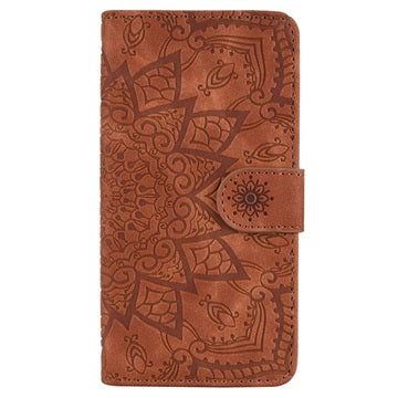 Mandala Series Samsung Galaxy A50 Etui med Pung - Brun