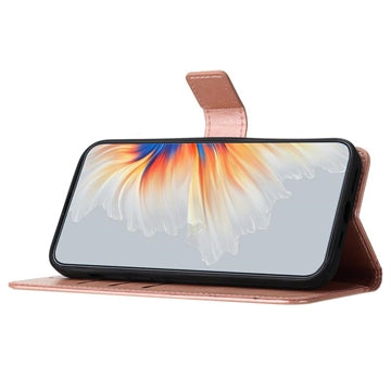 iPhone 16 Pro Mandala Series Etui med Pung - Rødguld