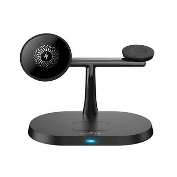 Maxlife MXWC-03 3-i-1 trådløs oplader - 15W - sort