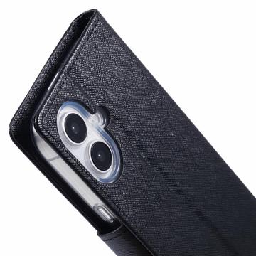 iPhone 16 Mercury Goospery Fancy Diary Pung - Sort
