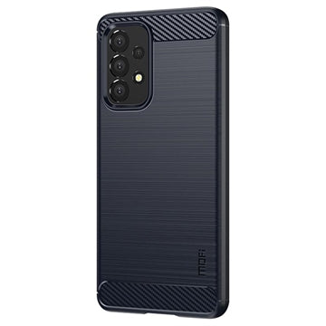 Samsung Galaxy A53 5G Mofi Karbonfiber TPU Cover - Blå