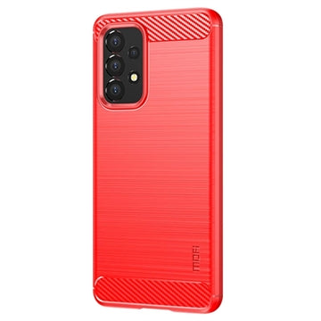 Samsung Galaxy A53 5G Mofi Karbonfiber TPU Cover - Rød