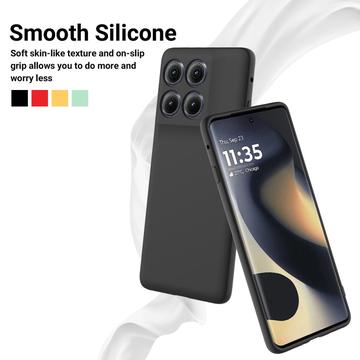 Motorola Edge (2025) Flydende silikone cover med håndrem - sort