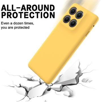 Motorola Edge (2025) Flydende silikone cover med håndrem - gul