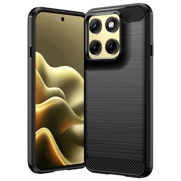 Motorola Edge (2026) Børstet TPU Cover - Karbonfiber - Sort