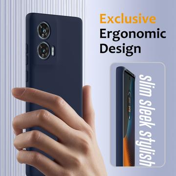 Motorola Edge 50 Fusion/G96 Liquid Silikone Cover - MagSafe Kompatibel - Mørkeblå