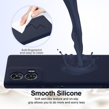 Motorola Edge 50 Fusion/G96 Liquid Silikone Cover - MagSafe Kompatibel - Mørkeblå