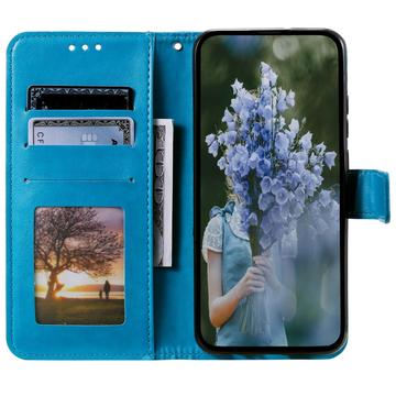 Motorola Edge 50 Fusion/G96 Mandala Series Etui med Pung - Blå