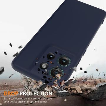 Motorola Edge 50 Liquid Silikone Cover - MagSafe Kompatibel - Mørkeblå
