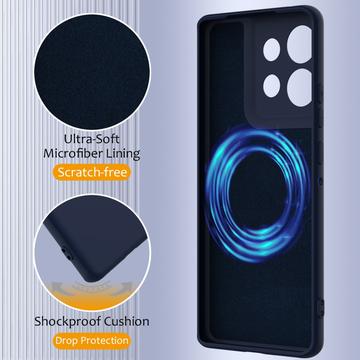 Motorola Edge 50 Liquid Silikone Cover - MagSafe Kompatibel - Mørkeblå