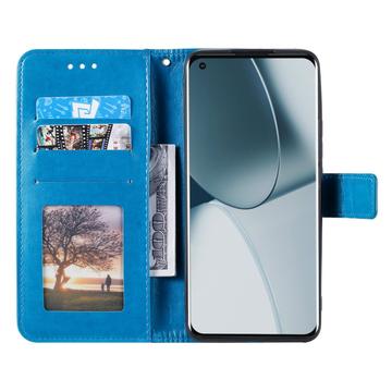 Motorola Edge 50 Neo Mandala Series Etui med Pung - Blå