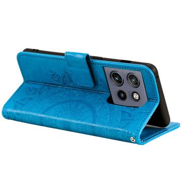 Motorola Edge 50 Neo Mandala Series Etui med Pung - Blå