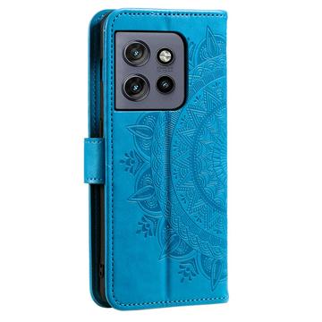 Motorola Edge 50 Neo Mandala Series Etui med Pung - Blå
