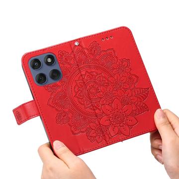Motorola Edge 60 Fusion Mandala Series Etui med Pung - Rød