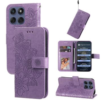 Motorola Edge 60 Fusion Mandala Series Etui med Pung - Lilla