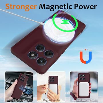 Motorola Edge 60 Pro Liquid Silikone Cover - MagSafe Kompatibel - Vinrød