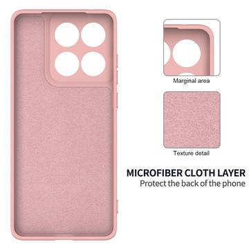 Motorola Edge 60 Pro Flydende silikone cover med håndrem - Pink