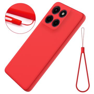 Motorola Edge 60 Stylus Flydende silikone cover med håndrem - rød