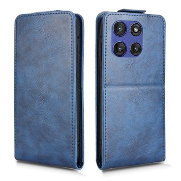 Motorola Edge 60 Stylus lodret flip-etui med stativ - mørkeblå
